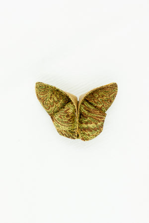 Butterfly Brooch in Gold Brocade and Organza