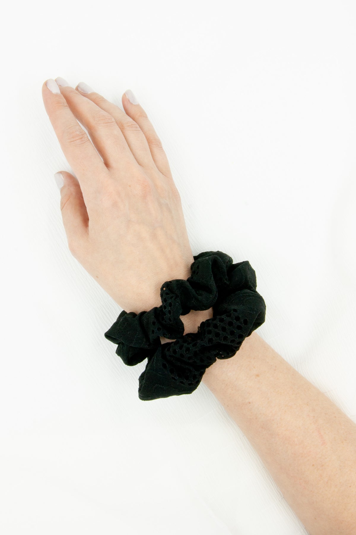 Black Lasercut Scrunchie