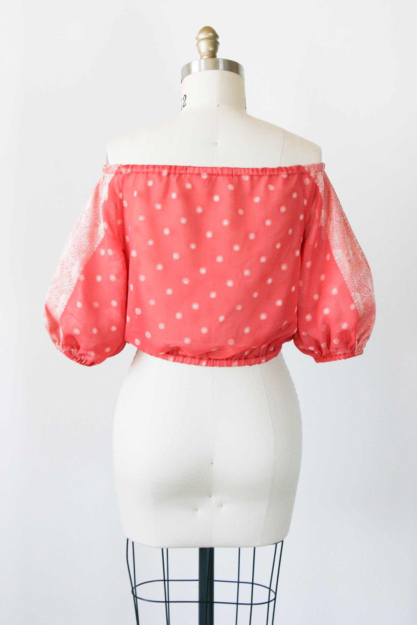 Malina Top RTW in Pink & Metallic Woven Indian Silk
