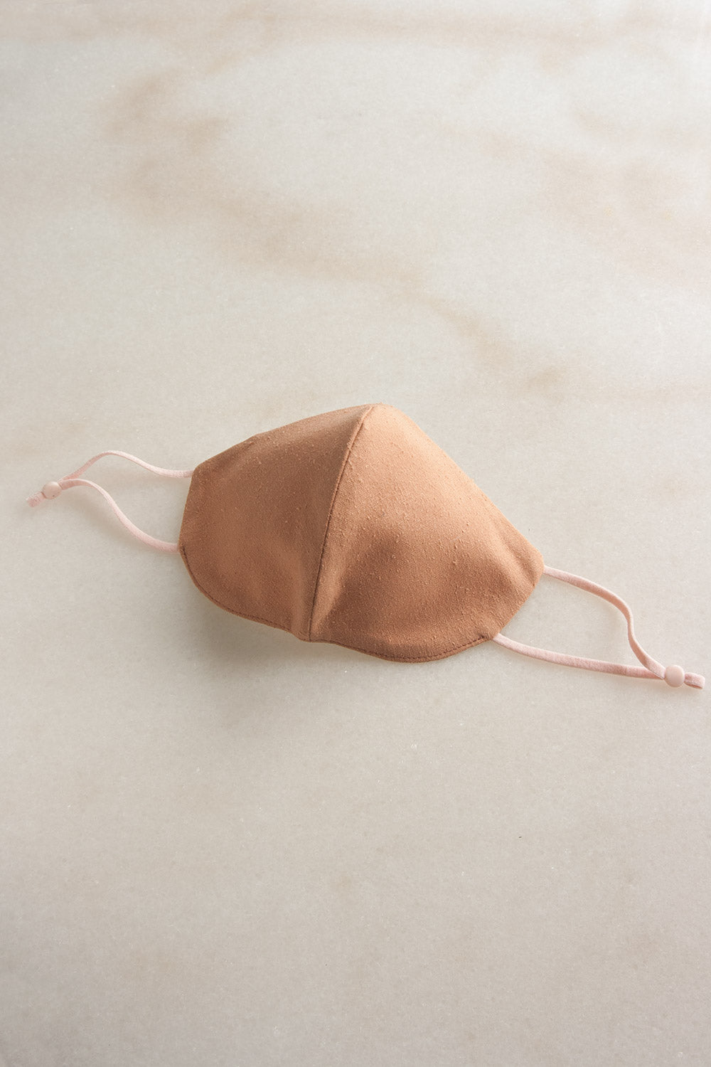 Soft Silk Face Mask in Rose Raw Silk
