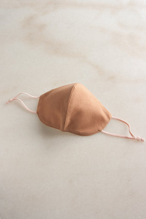 Soft Silk Face Mask in Rose Raw Silk