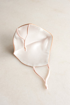 Soft Silk Face Mask in Rose Raw Silk