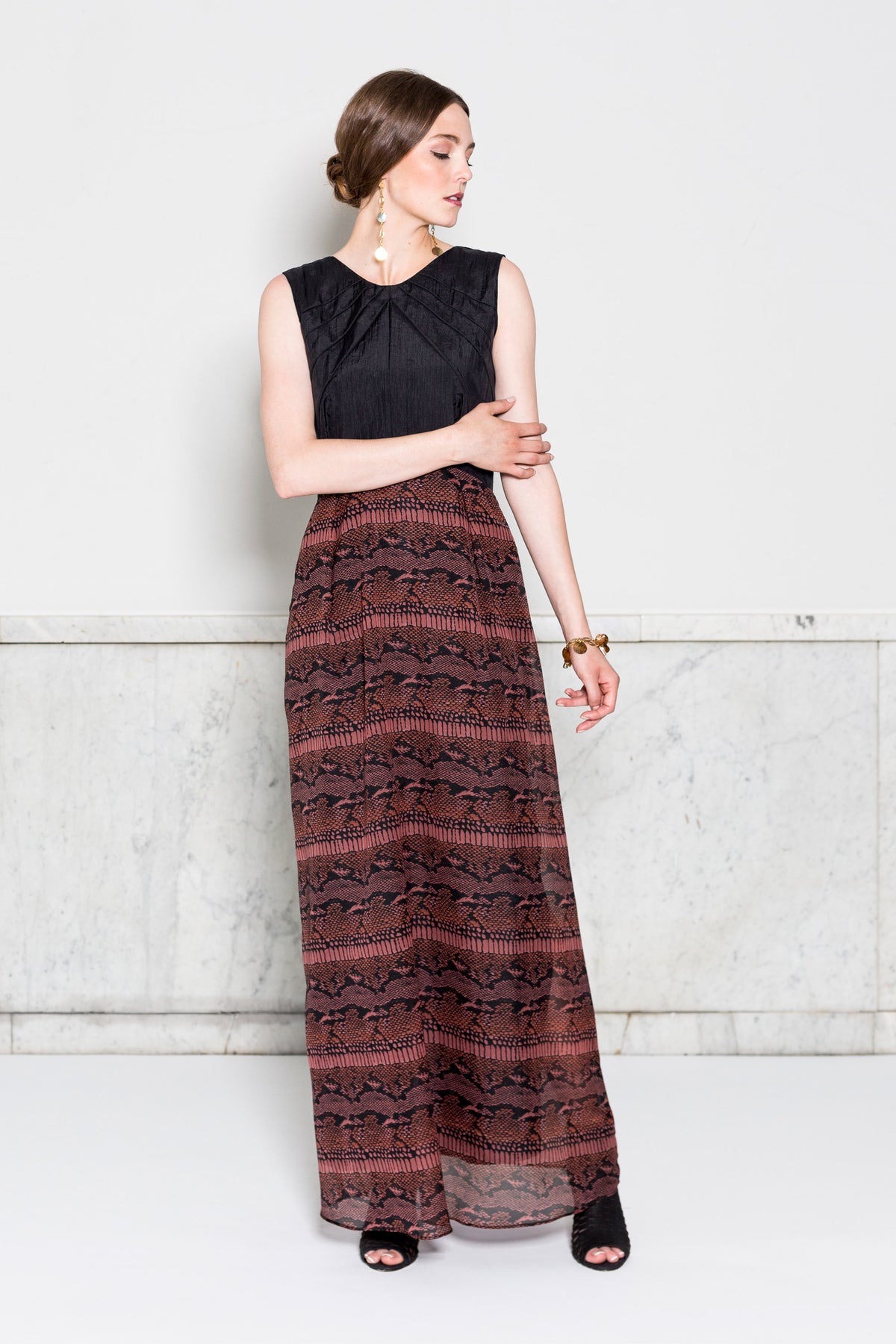 Pleated Evening Gown (Custom Design)