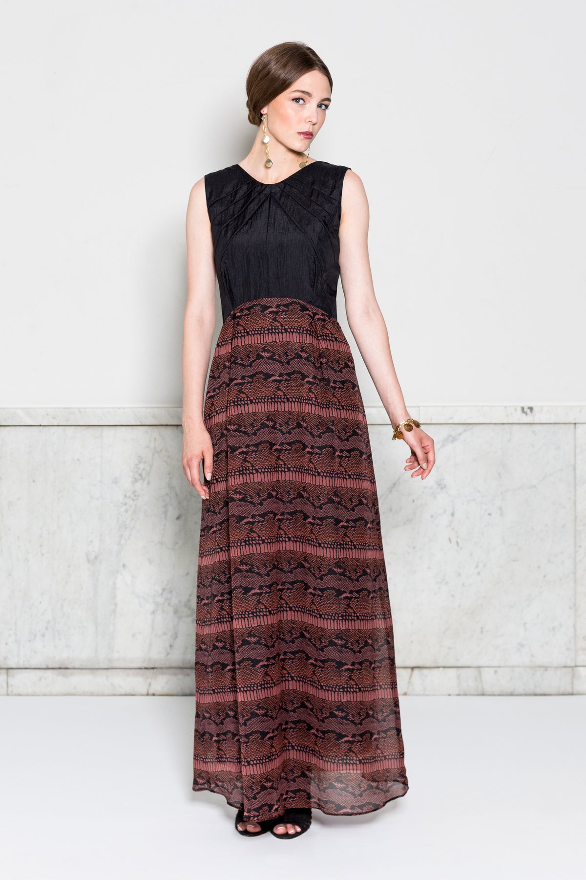 Pleated Evening Gown (Custom Design)