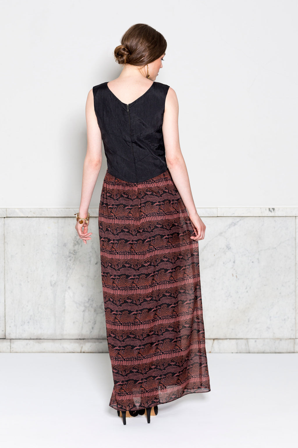 Pleated Evening Gown (Custom Design)