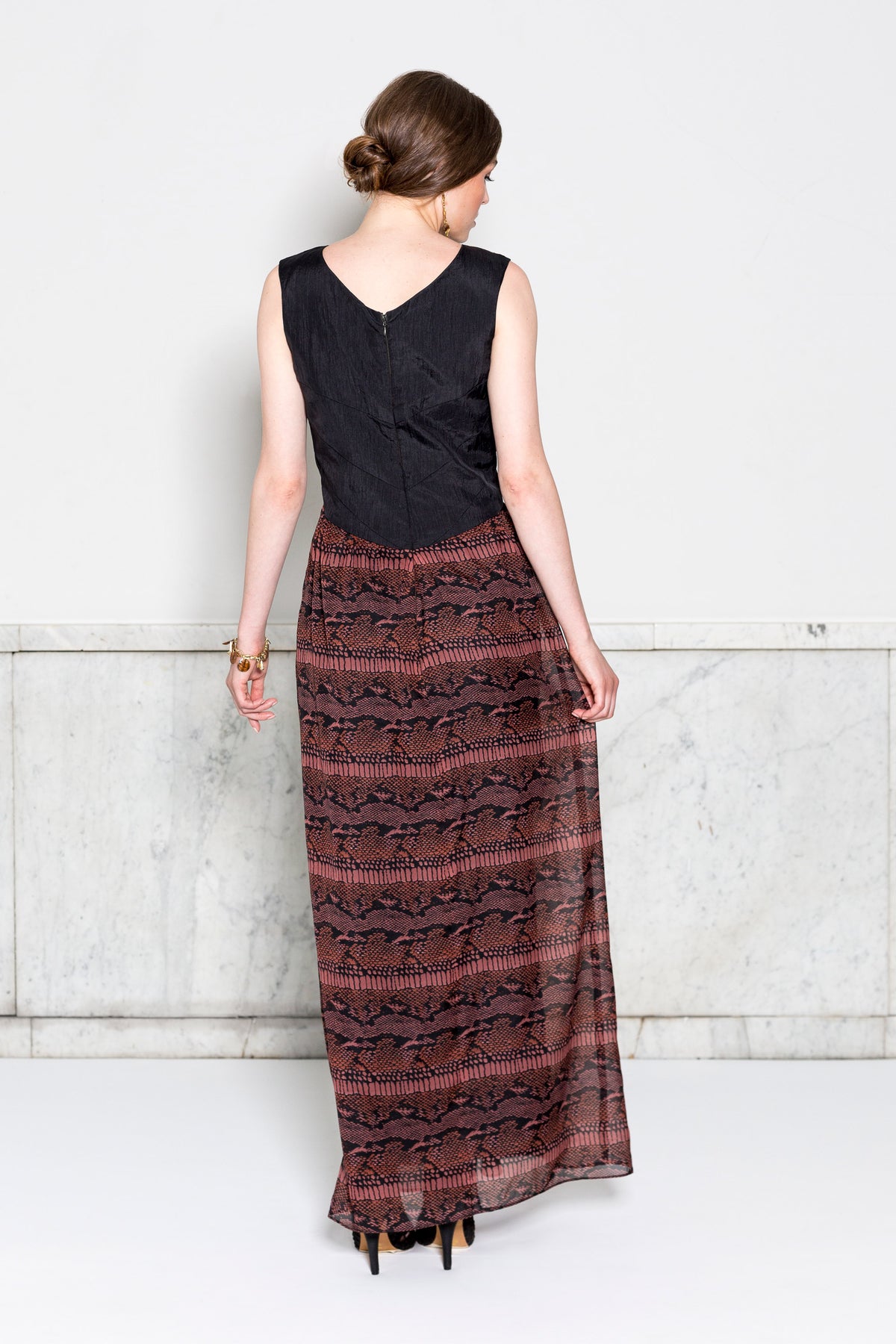 Pleated Evening Gown (Custom Design)