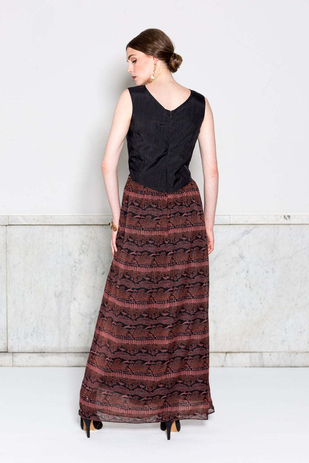 Pleated Evening Gown (Custom Design)